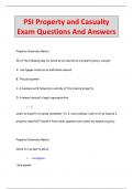 PSI National Real Estate Questions And Answers