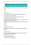 NUR3503 Children & Young People Ila Questions Exam And Correct Answers 