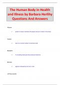 The Human Body in Health and Illness by Barbara Herlihy Questions And Answers 