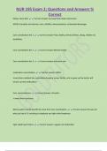 NUR 195 Exam 2&semi; Questions and Answers &percnt;  Correct 