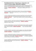 Fundamentals Test 4 Final Exam 131Questions and Answers &lpar;Latest Update 2024&sol;2025&rpar; Solutions
