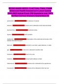 REGIS NU665 WEEK 15 ACTUAL FINAL EXAM Advanced Health Assessment Latest Update 2024-2025 Actual Exam 250 Questions and 100&percnt; Verified Correct Answers Guaranteed A&plus;