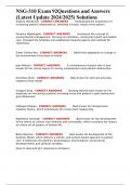 NSG-310 Exam 92Questions and Answers &lpar;Latest Update 2024&sol;2025&rpar; Solutions