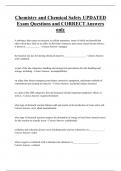 Chemistry and Chemical Safety UPDATED  Exam Questions and CORRECT Answers only