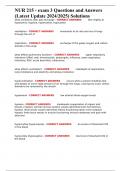 NUR 215 - exam 3 Questions and Answers &lpar;Latest Update 2024&sol;2025&rpar; Solutions