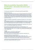 Web Accessibility Specialist &lpar;WAS&rpar; Certification - Semantic Structure and Navigation
