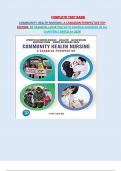 COMPLETE TEST BANK COMMUNITY HEALTH NURSING&colon; A CANADIAN PERSPECTIVE 5TH EDITION&comma; BY STAMLER&comma; LUCIA YIU&vert;WITH VERIFIED ANSWERS IN ALL CHAPTERS&vert; RATED A&plus; 2024
