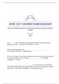 IICRC OCT COURSE EXAM 2024&sol;2025 WITH GUARANTEED ACCURATE ANSWERS &vert;VERIFIED