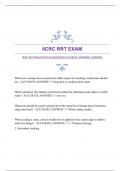 IICRC RRT EXAM WITH GUARANTEED ACCURATE ANSWERS &vert;VERIFIED