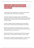 MISSOURI LAWS & RULES EXAM 2024&sol;2025 WITH 100&percnt; ACCURATE SOLUTIONS