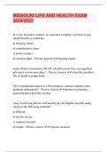 MISSOURI LIFE AND HEALTH EXAM 2024&sol;2025