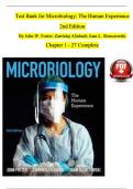TEST BANK For Microbiology&colon; The Human Experience 2nd Edition By Foster&semi; Aliabadi&semi; Slonczewski&comma; Verified Chapters 1 - 27&comma; Complete Newest Version