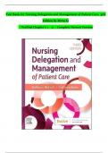 TEST BANK For Nursing Delegation and Management of Patient Care&comma; 3rd Edition by Motacki &vert; Verified Chapters 1 - 21 &vert; Complete Newest Version