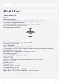 RENAL II Exam 1 Questions &Exam &lpar;elaborations&rpar; answers 100&percnt; satisfaction guarantee