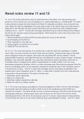 Renal nclex review 11 and 12  Questions &Exam &lpar;elaborations&rpar; answers 100&percnt; satisfaction guarantee
