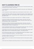 NAVY E-LEARNING PMK E6 Questions &Exam &lpar;elaborations&rpar; answers 100&percnt; satisfaction guarantee Latest update 2024&sol;2025 with complete solution