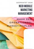Geslaagde NCOI moduleopdracht Marketingmanagement&comma; Maak een operationeel marketingplan &plus; feedback NCOI&comma; cijfer 8&comma;5 - ge&uuml;pdatet 2026
