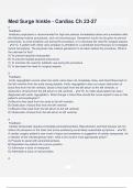 Med Surge hinkle - Cardiac Ch 23-27 Questions &Exam &lpar;elaborations&rpar; answers 100&percnt; satisfaction guarantee Latest update 2024&sol;2025 with complete solution
