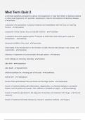 Med Term Quiz 2 Questions &Exam &lpar;elaborations&rpar; answers 100&percnt; satisfaction guarantee Latest update 2024&sol;2025 with complete solution