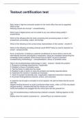 Testout certification test Questions and Answers