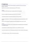 IT 300 CH 6 Questions &Exam &lpar;elaborations&rpar; answers 100&percnt; satisfaction guarantee Latest update 2024&sol;2025 with complete solution