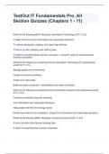 TestOut IT Fundamentals Pro&period; All Section Quizzes &lpar;Chapters 1 - 11&rpar; Questions with Correct Answers