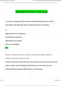 National PSI Broker Exam prep 2024 Questions and Answers 2024 &sol; 2025 &lpar;Verified Answers by Expert&rpar;