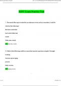 NFPT Exam Practice Test 2024 Questions and Answers 2024 &sol; 2025 &lpar;Verified Answers by Expert&rpar;