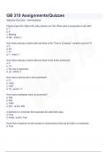 GB 310 Assignments Quizzes Questions &Exam &lpar;elaborations&rpar; answers 100&percnt; satisfaction guarantee Latest update 2024&sol;2025 with complete solution