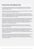 Final H & R&comma; H & R Block Final Questions &Exam &lpar;elaborations&rpar; answers 100&percnt; satisfaction guarantee Latest update 2024&sol;2025 with complete solution