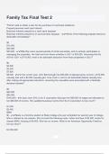 Family Tax Final Test 2  Questions &Exam &lpar;elaborations&rpar; answers 100&percnt; satisfaction guarantee Latest update 2024&sol;2025 with complete solution