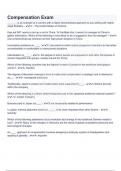 Compensation Exam Questions &Exam &lpar;elaborations&rpar; answers 100&percnt; satisfaction guarantee Latest update 2024&sol;2025 with complete solution