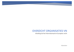 Overzicht organisaties VN