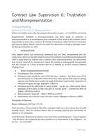 Misrepresentation and Frustration