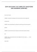 EXPH 386 EXAM 3 OE COMPLETE QUESTIONS AND ANSWERS &lpar;VERIFIED&rpar;