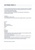 ATI PEDS TEST A EXAM 2024&sol;2025 QUESTIONS WITH COMPLETED & VERIFIED SOLUTIONS&period;