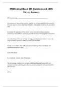 MSOC Actual Exam &vert;85 Questions and 100&percnt; Correct Answers