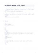 ATI PEDS review 2024 Part 1 Exam Questions With Completed & Verified Solutions&period;
