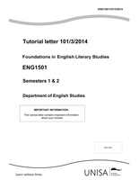 ENG1501Tutorial Letters 101, 102, 103, 104, 106, 201