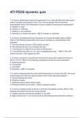 ATI PEDS dynamic quiz Exam 2024&sol;2025 Questions With Completed & Verified Solutions&period;