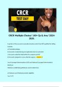 CRCR Multiple Choice&sol; 140&plus; Qs & Ans&sol; &period; 