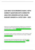 LSUS MHA 710 ECONOMICS EXAM 1 WITH CORRECT QUESTIONS WITH CORRECTRY ANALYZED ANSWERS &lpar;ACTUAL EXAM&rpar; ALREADY GRADED A&plus; LATEST 2024 &ndash; 2025       