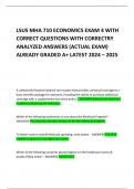 LSUS MHA 710 ECONOMICS EXAM 4 WITH CORRECT QUESTIONS WITH CORRECTRY ANALYZED ANSWERS &lpar;ACTUAL EXAM&rpar; ALREADY GRADED A&plus; LATEST 2024 &ndash; 2025
