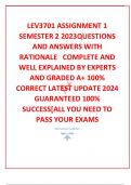 LEV3701 ASSIGNMENT 1 SEMESTER 2 2023QUESTIONS AND ANSWERS WITH RATIONALE   COMPLETE AND WELL EXPLAINED BY EXPERTS  AND GRADED A&plus; 100&percnt; CORRECT LATEST UPDATE 2024 GUARANTEED 100&percnt; SUCCESS&lbrack;ALL YOU NEED TO PASS YOUR EXAMS