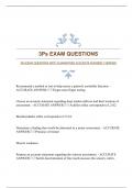 3Ps EXAM QUESTIONS WITH GUARANTEED ACCURATE ANSWERS &vert;VERIFIED