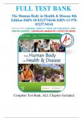 Test Bank For The Human Body in Health & Disease 8th Edition by Kevin T&period; Patton All Chapters 1-25 LATEST