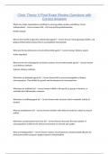 Clinic Theory II Final Exam Review Questions with Correct Answers