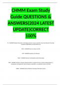 CHMM Exam Study Guide QUESTIONS & ANSWERS&lpar;2024 LATEST UPDATE&rpar;CORRECT 100&percnt;