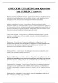 APSE CESP UPDATED Exam Questions  and CORRECT Answers