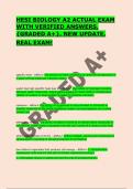 HESI BIOLOGY A2 ACTUAL EXAM  WITH VERIFIED ANSWERS&period;  &lbrace;GRADED A&plus;&rcub;&period; NEW UPDATE&period; REAL EXAM&excl;